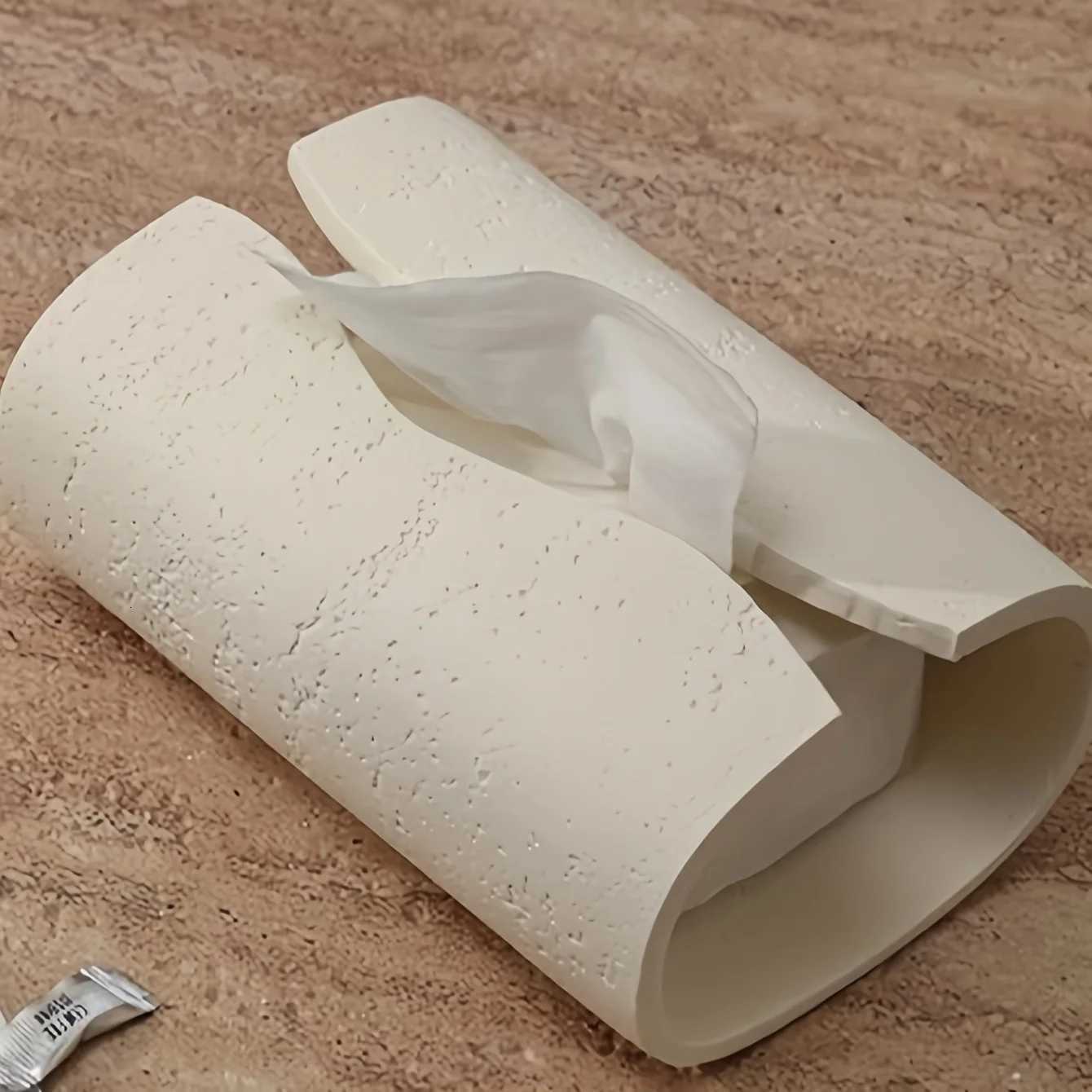 Resin tissue box rectangar artistic stone imitation design suitable for he and bathro decoration bedro tabletop H251201