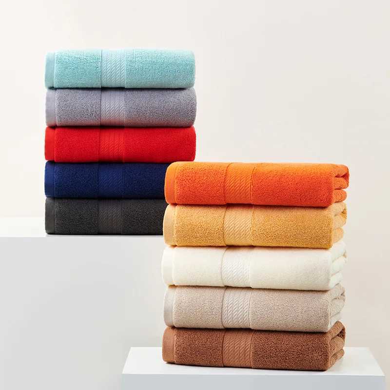 Towel 1/2PCS Pure Cotton Bath Face Hand Big Towels Cover 50x100cm Quick-drying Absorbent Washcloths Towels For Bathroom Serviettes Y251202
