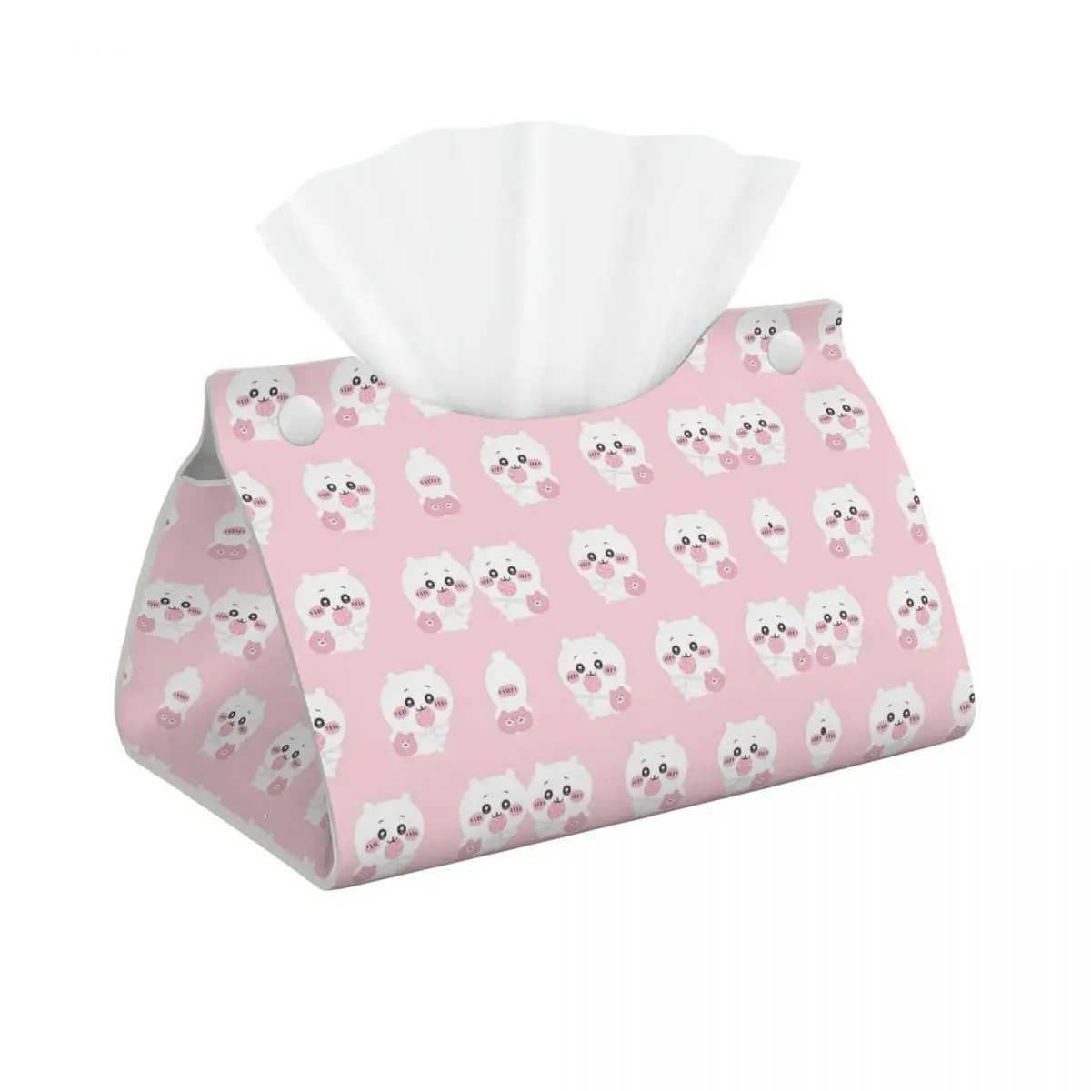 Cust Chiikawa Facial Tissue Box Cover Rectangar Cute PU Leather Tissue Box Holder for Car He H251201