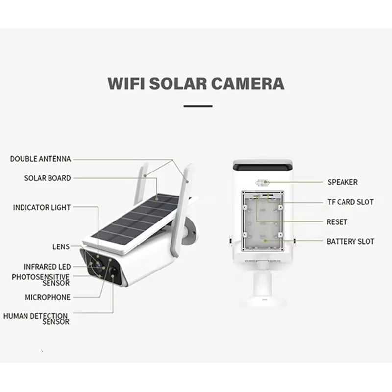 4MP Wifi Solar Camera Wireless Battery Powered Outdoor IP Camera IP66 PIR Video Blet Surveil Cameras ICSEE APP C251202