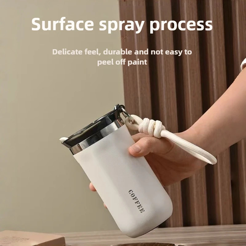 Vacuum Coffee Tumbler 350ml Stainless Steel Thermal Mug Leakproof with Handle for Travel water term Thermo bottle thermos cup 251202 W260226