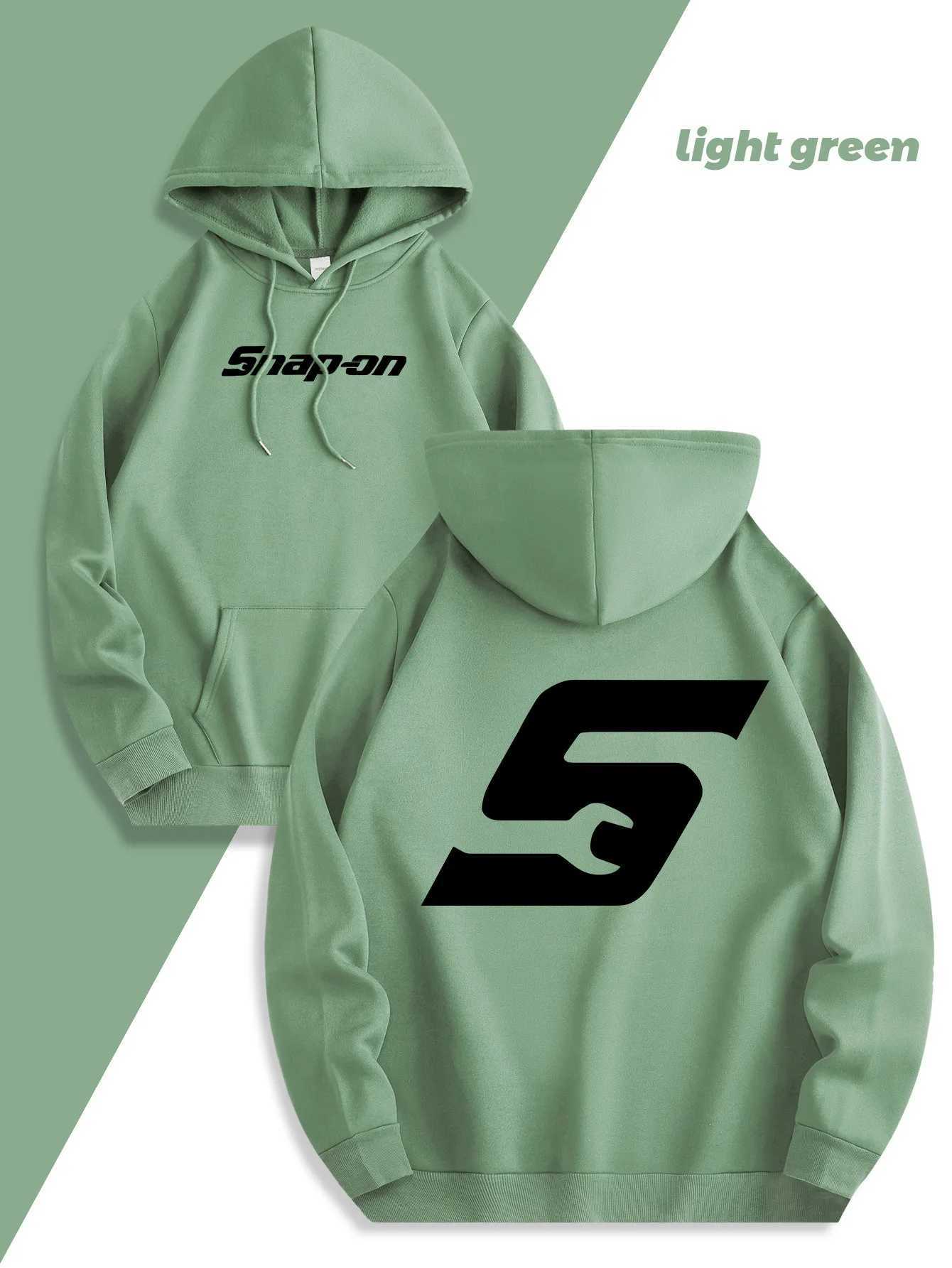 Red Snapon Hooded Sweatshirt Casual Long Sleeve Pullover100 Polyester Knit Fabric All-Season Warm Hoodie with Drawstring J251203