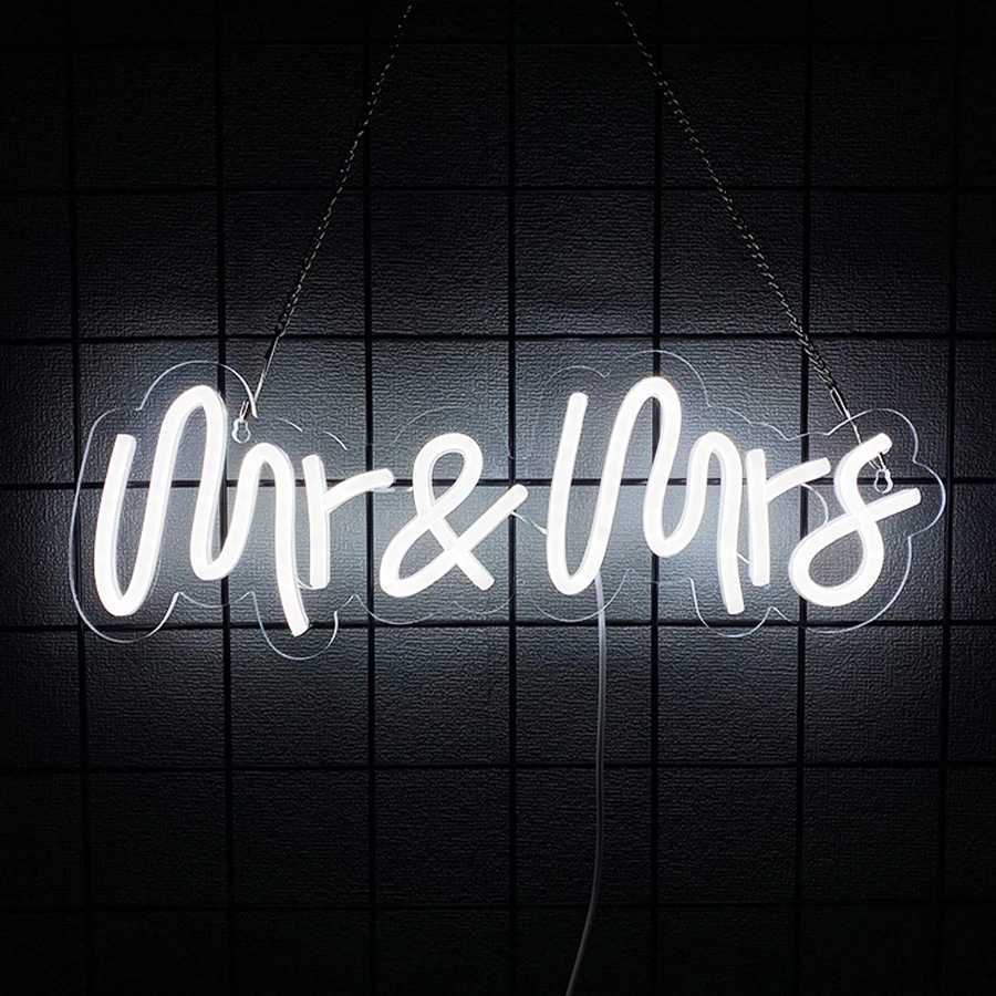 Wedding Theme Neon Sign Led Letter Icon Usb Powered Used For Room Home Proposal Party Wedding Background Art Decor H251201