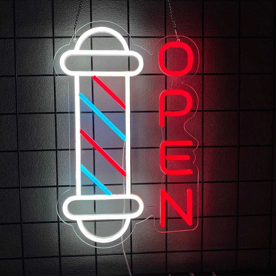 Hair Salon Led Neon Sign Barber Lamp Icon For The Best Gift For Hairdressers Usb Powered Used For Salon Studio Business Decor H251201