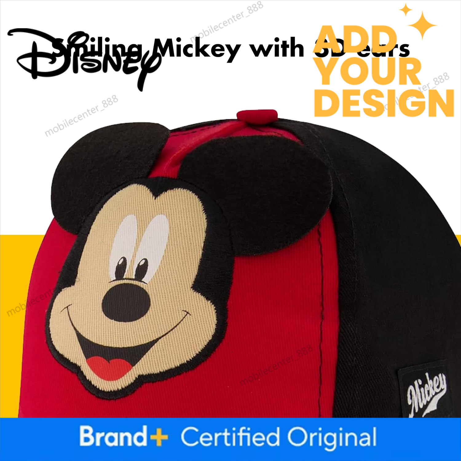 Disney custom Mickey Mouse Baseball Cap, Mickey Mouse Adjustable Toddler 2-4 Or Boy Hats for Kids Ages 4-7