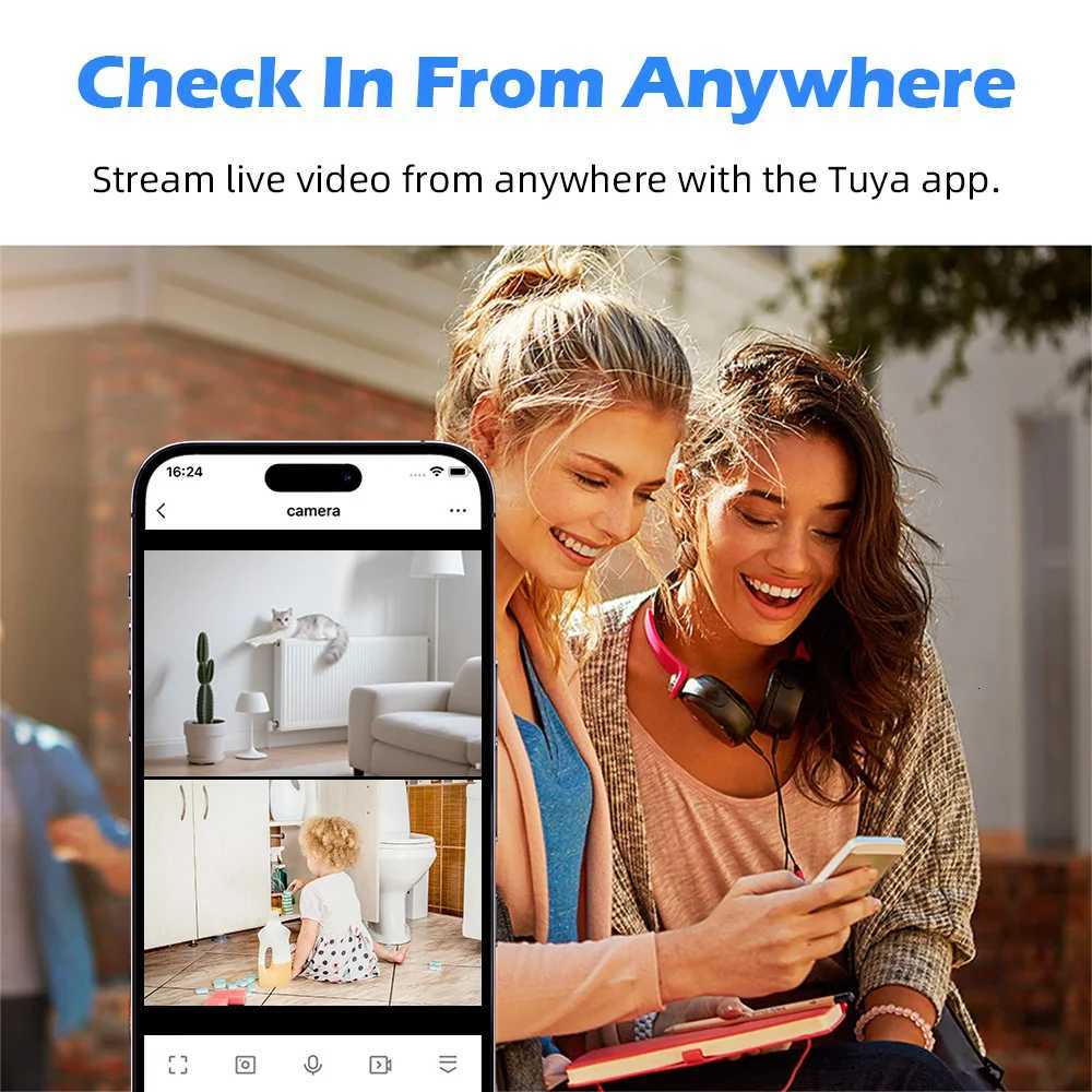 FUERS Dual Lens Tuya Smart Security Camera 3K 6MP Pet Dog Camera Baby Monitor AI Auto Detec Indoor Wireless WiFi IP C251202