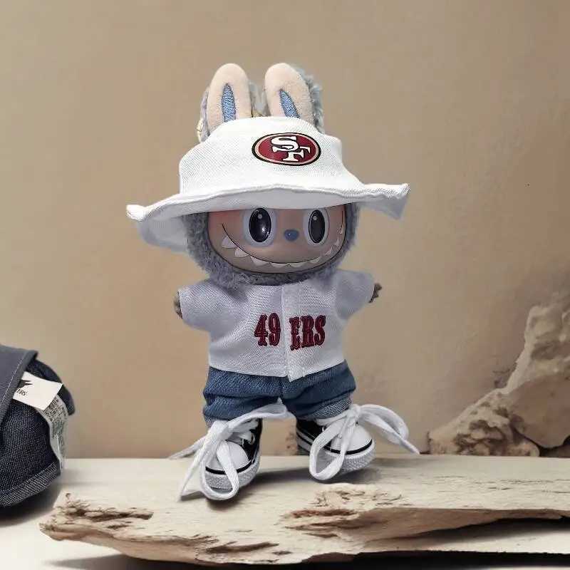 Labubu is wearing a pendant Labubu key chain baby clothes mens street-fried sweaters and tide brand suits blythe doll clothesT251202