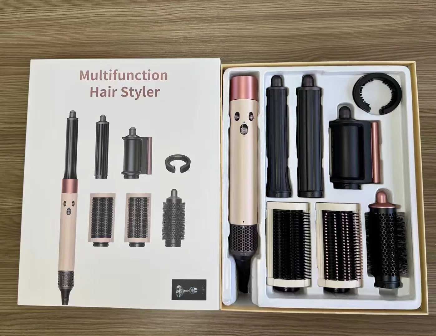 7-in-1 Mti-Function Hair Dryer Curling Iron Straightener Hot Air Cb Styling Kit Salon-like rests at he haircurlers4-in-1 C251202