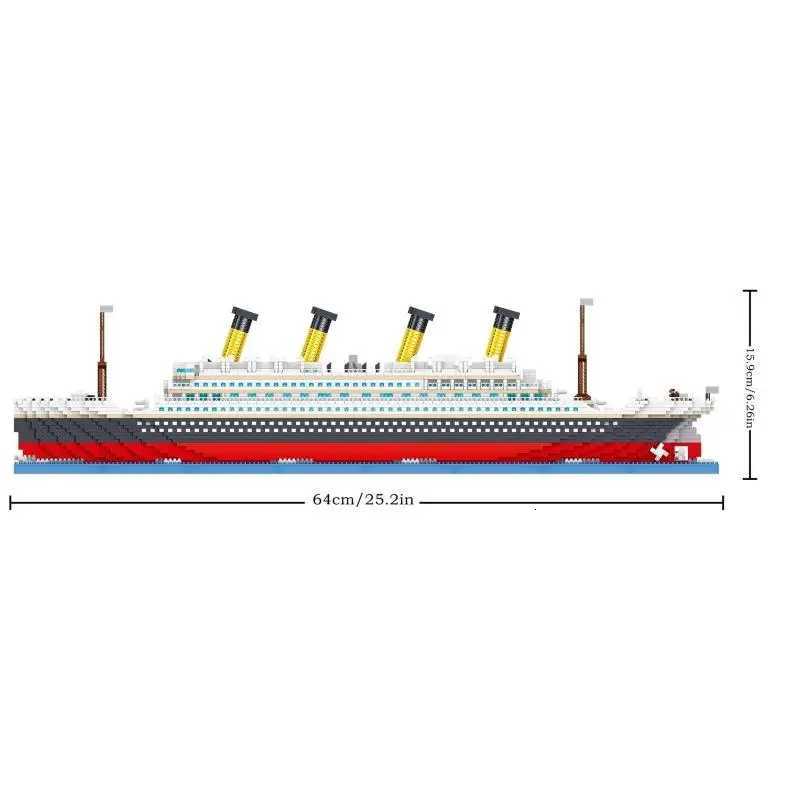 4404PCS Titanic Building Blocks Cruise Ship Mini Assemble Bricks Model Toys Kits Desktop Decoration Holiday Gifts For Children C251203