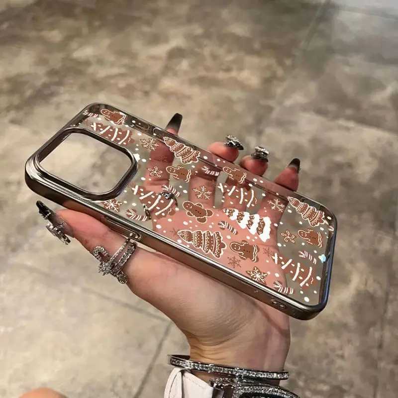 Full Screen Red Christmas Tree Biscuit Man For iPhone 17 16 15 14 13 Pro Max 7 Plus Air XR XS 16E Phone Case Anti Fall Cover Y2K J251202