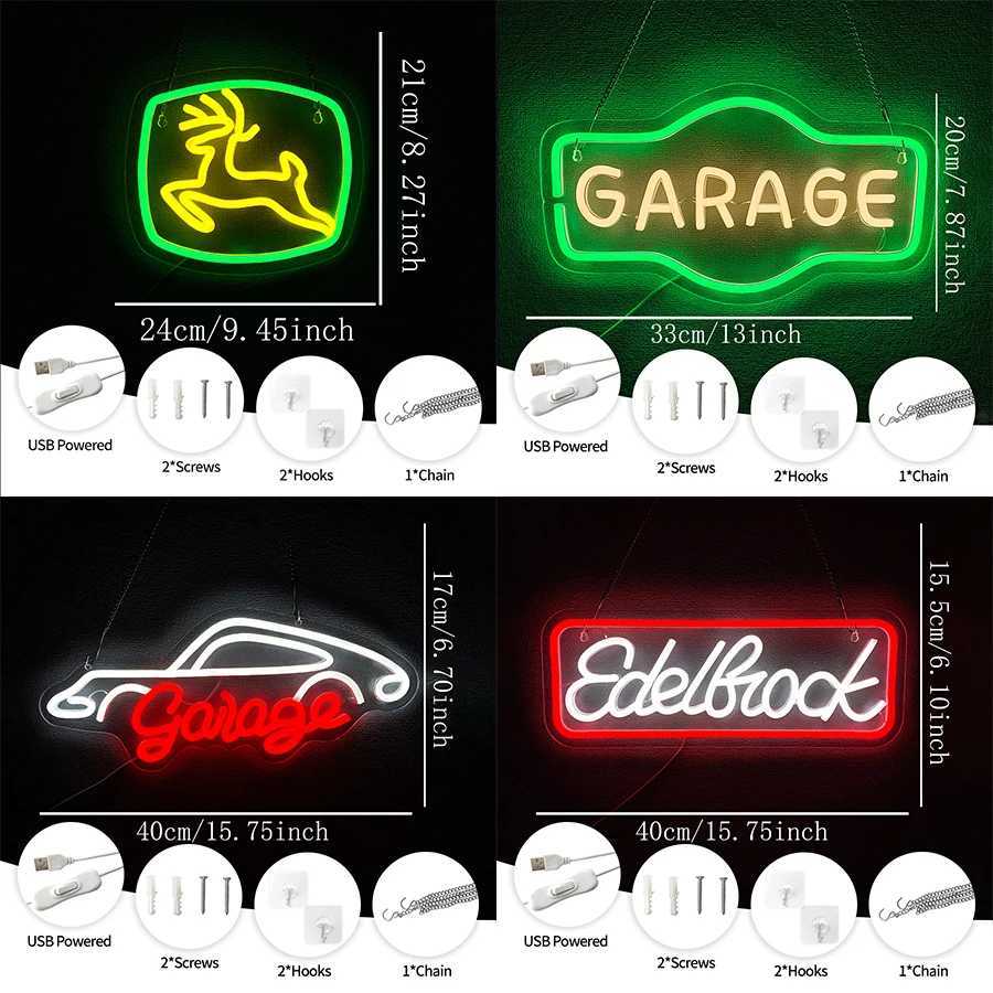 Garage Led Neon Sign DadS Wall Art Gift Usb Powered Suitable For Garage Club Man Cave Workshop Game Room Party Decor H251201