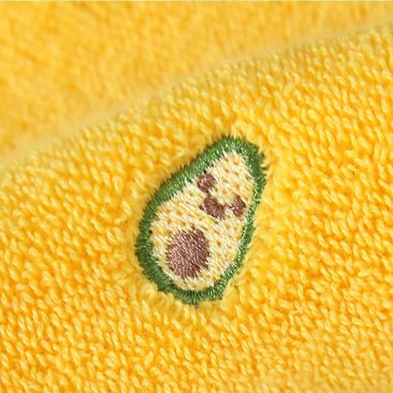 Cotton Embroidered Avocado Thick Towels Soft Skin-Friendly Non-Shedding Ideal for Bathroom Use Kids Gift Bath Hand Towel Toallas Y251202