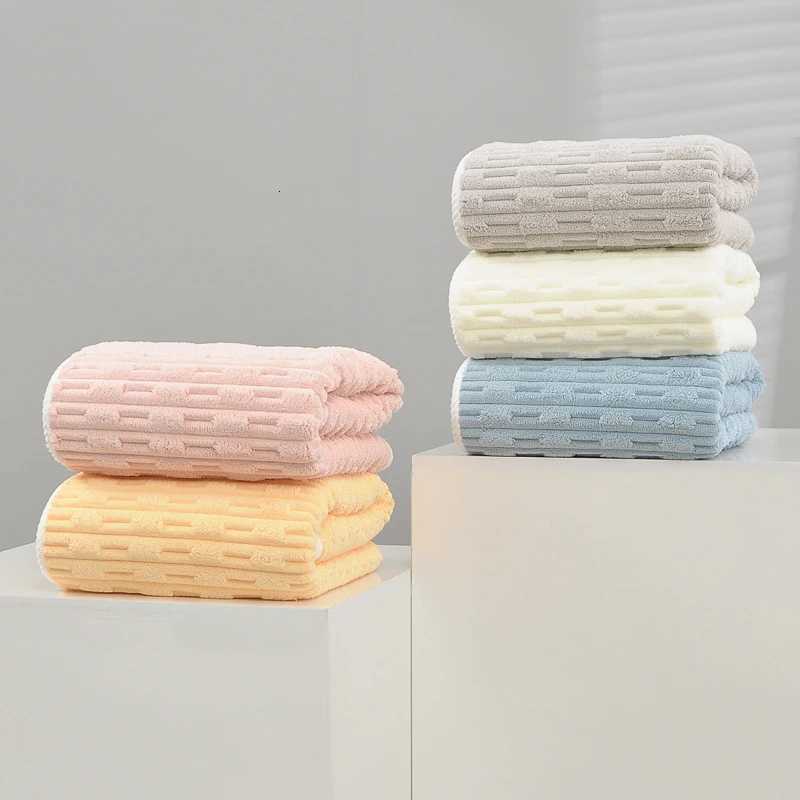 Towel bath towel two sets of soft absorbent bath with adult wrap thickened quick dry coral velvet for home Y251202