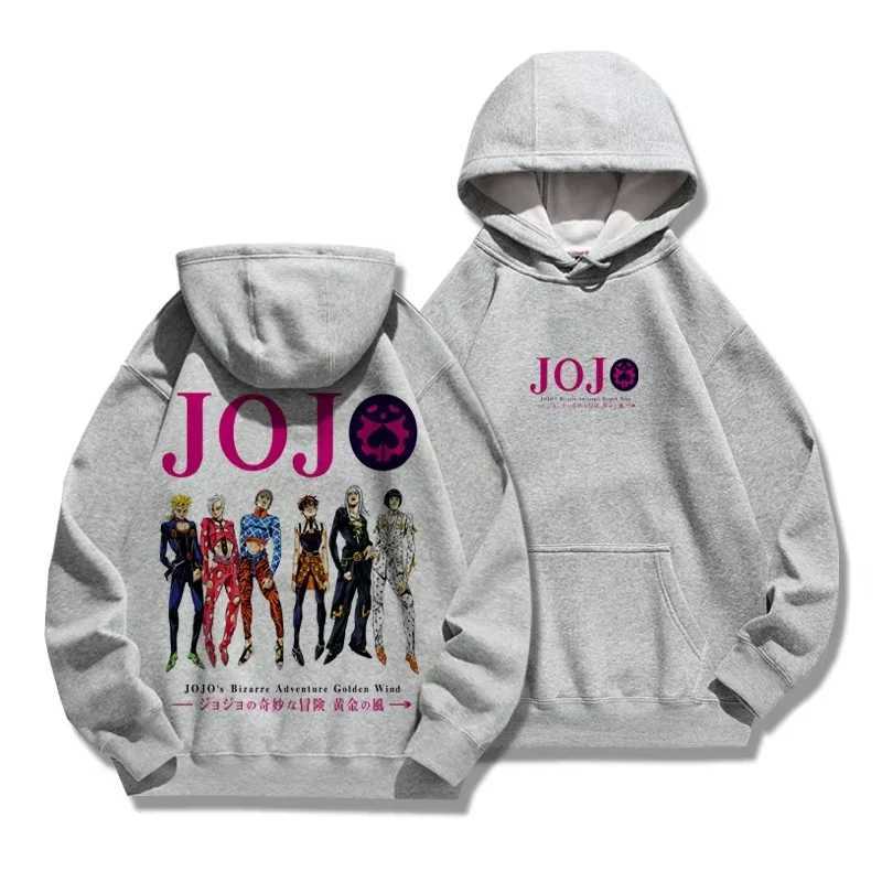 Anime JOJO Adventure Jotaro Kujo pattern autumn and winter hoodie womens fashion hip-hop mens long-sleeved sweatshirt J251203