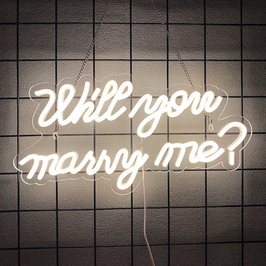 Wedding Series Neon Signs Led Letter Icons Usb Powered Used For Room Home Marriage Proposal Party Wedding Art Decor H251201