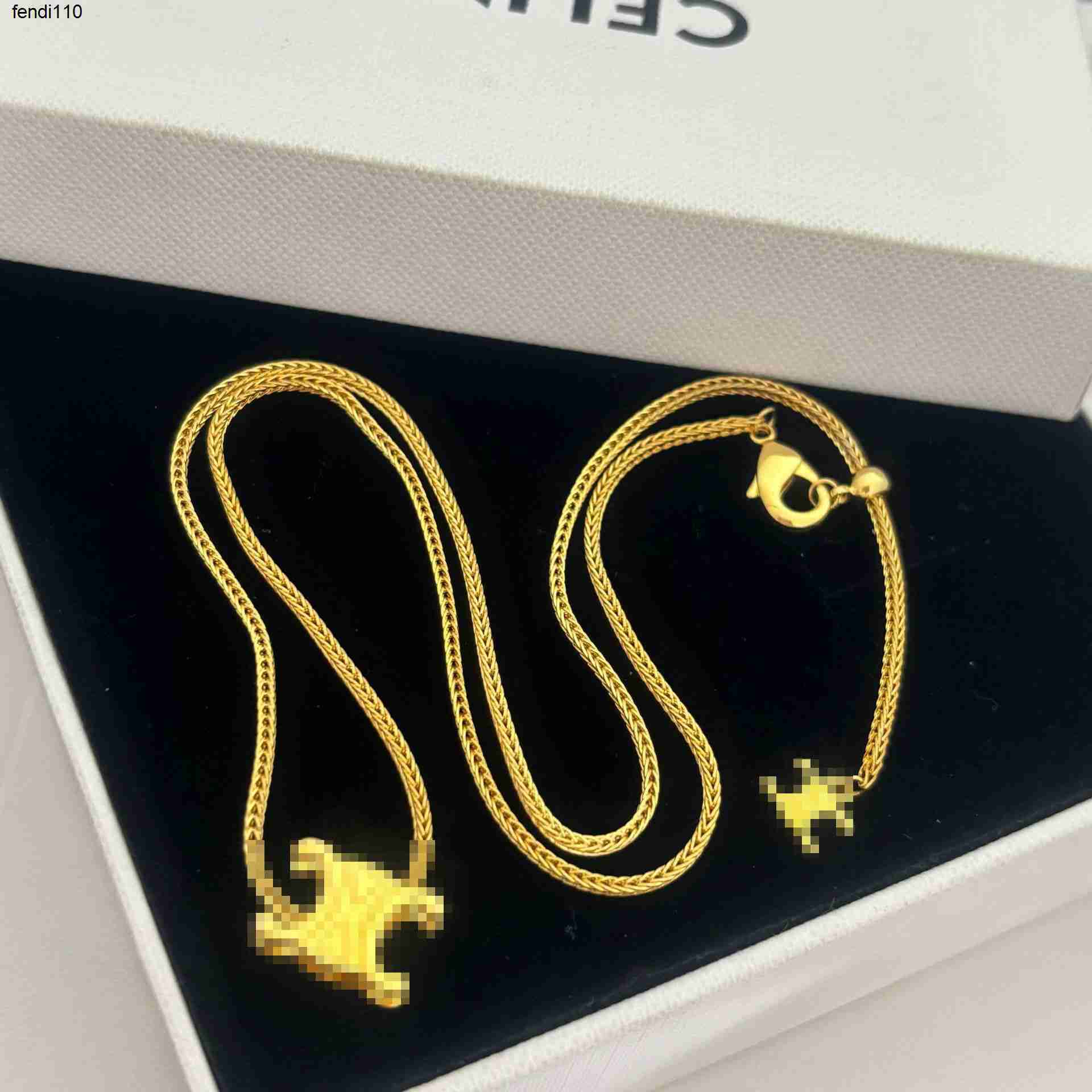 Pendant Necklaces Designer necklace 18K Gold Plated adjustable Pendant Necklace stainless steel Korean trendy Choker Designer Jewelry lady Necklaces 45cm