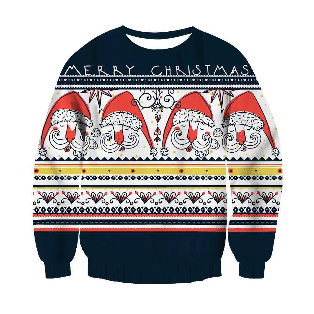 Spring And Autumn Hot Selling Christmas 3D Print Thin Mens Crew Neck Hoodie Casual Loose Hoodless Sweatshirt Polyester Pullover J251203