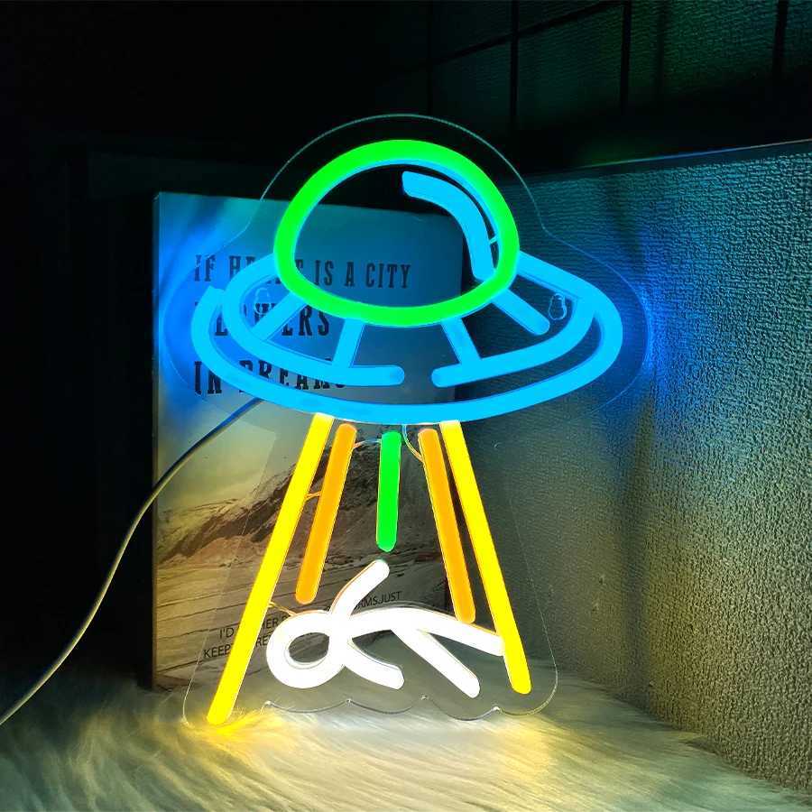 Neon Signs Of Alien Spacecraft Powered By Usb Are Used To Decor Rooms Homes Game Rooms Offices Clubs Bars And Man Caves H251201