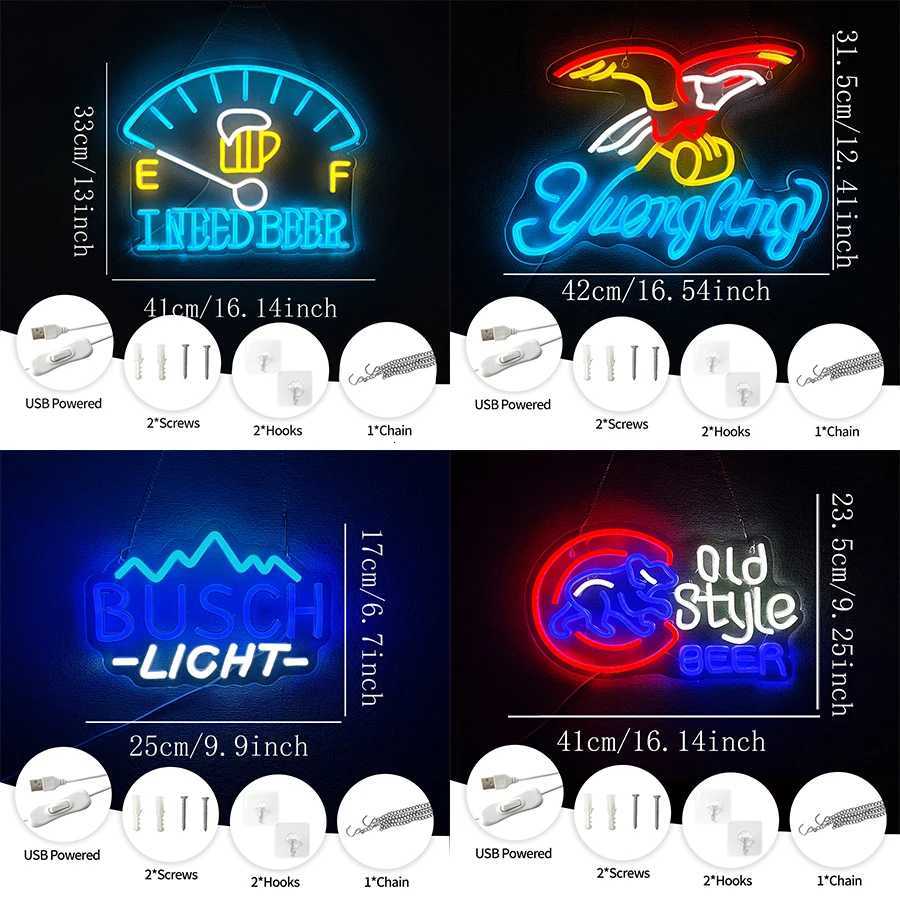 Bar Series Neon Lights Eagle And Oil Meter Icons Are Used For Artistic Decor Of Clubs Bars Holiday Parties And Man Caves H251201