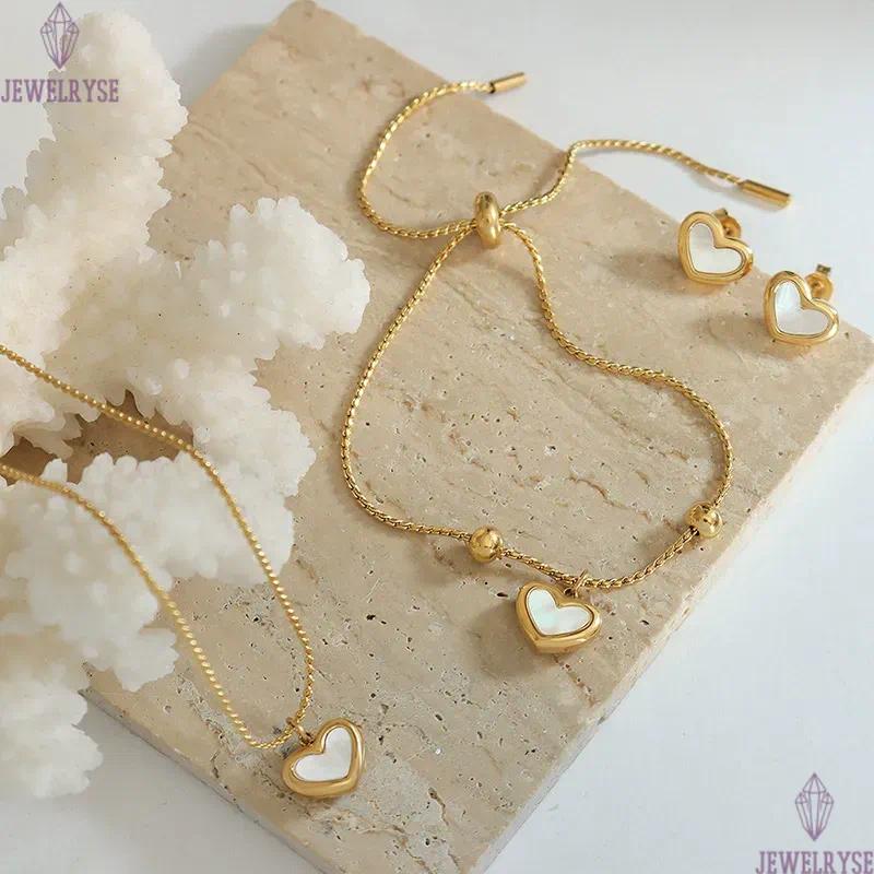 fashion heart stainless steel 18k gold designer necklace for woman party pendant luxury necklaces chain choker jewelry birthday friend valentines day 