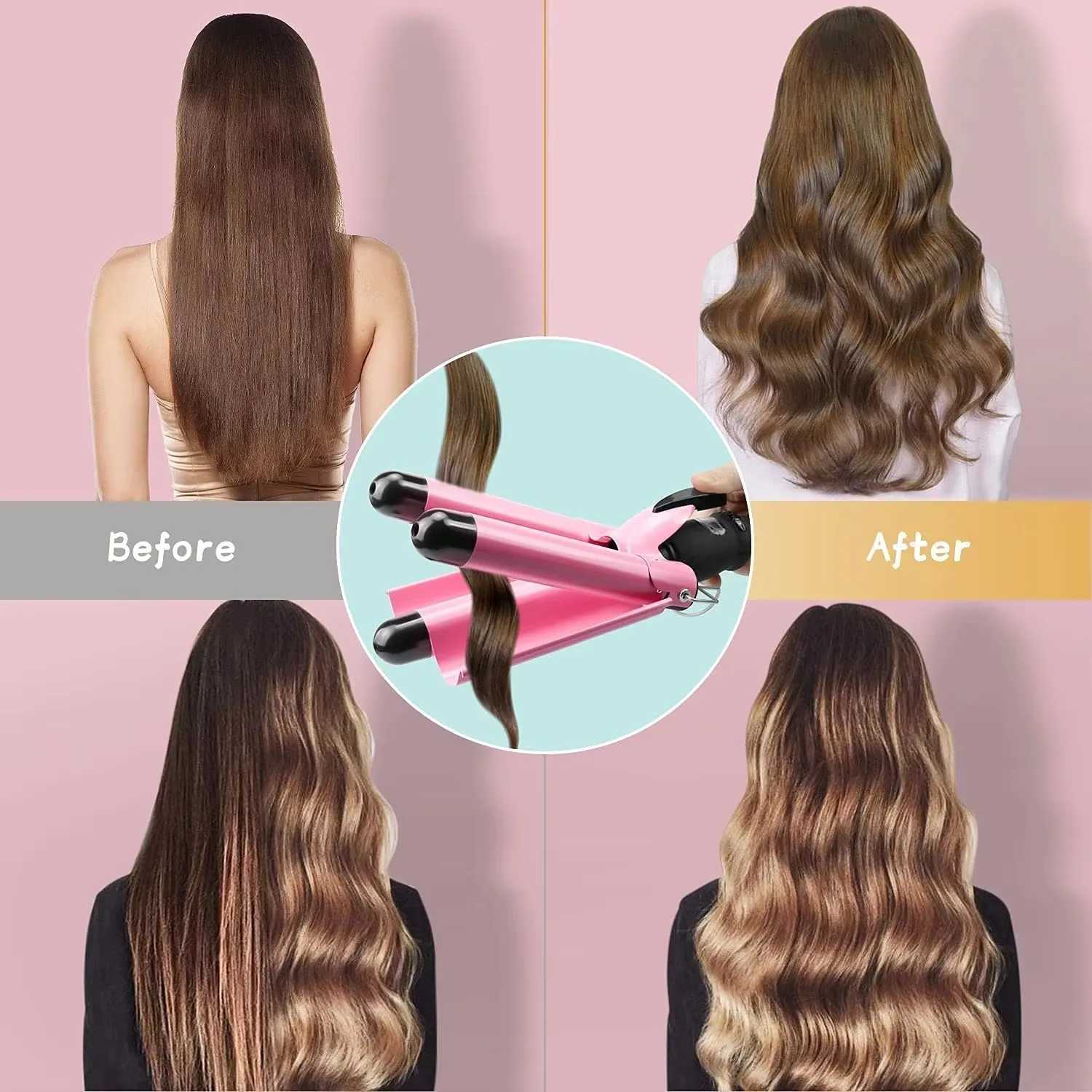 3 Barrel Curling Iron Ceramic Styling Tools for All Hair Styling ToolsProfessional Hair Tools Curler Iron for Hair 25mm C251202