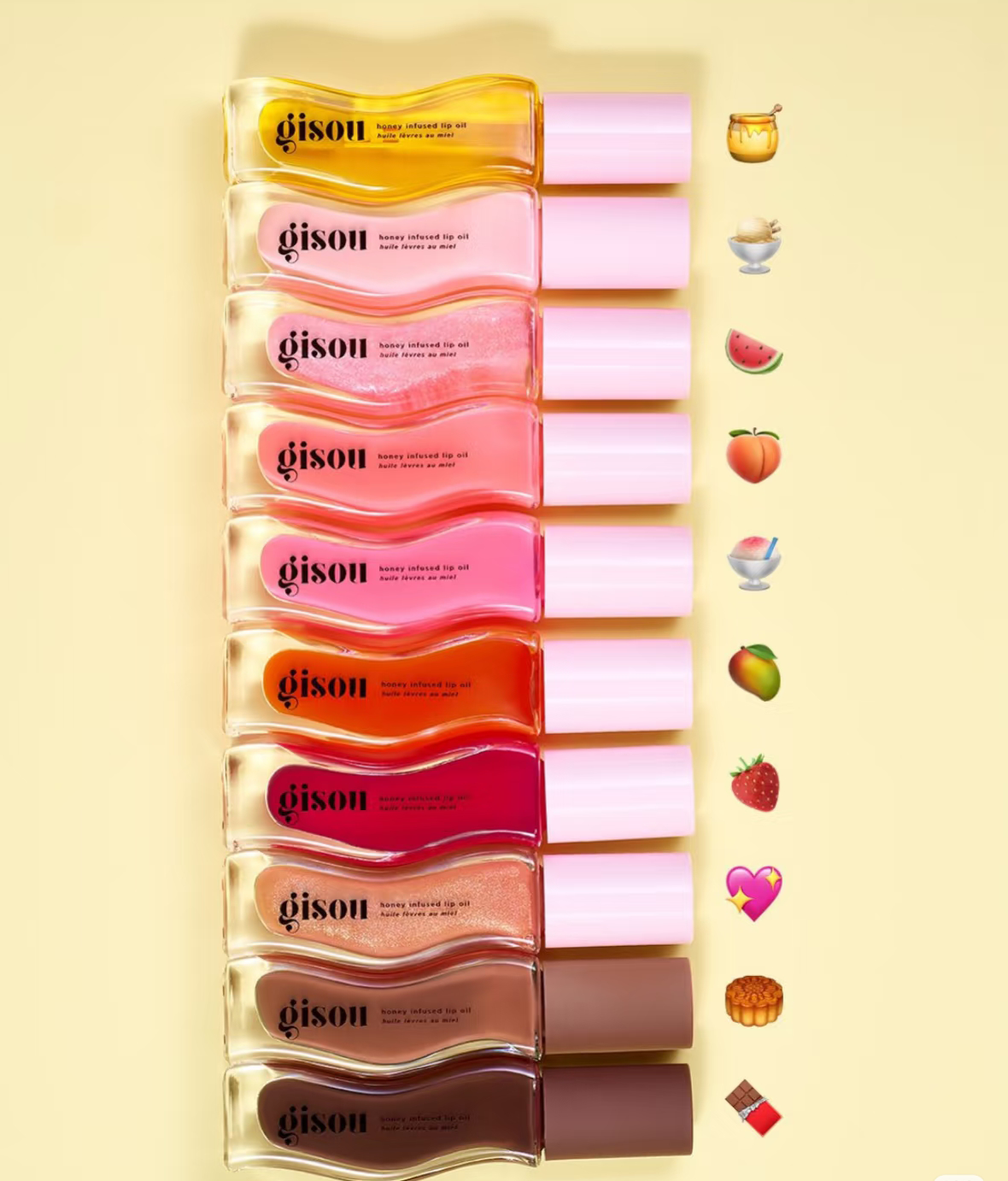 Gisou Honey Strawberry Infused Hydrating Lip Oil Nourishing Lip Moisturizer Shine Smooth Clear Shimmer Lipstick Care For Women Fast Shipping