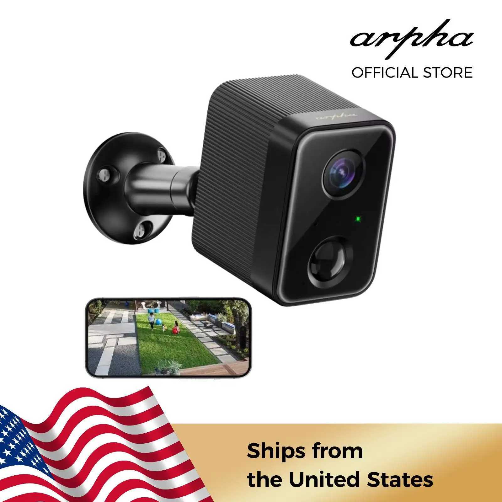 1/2PCS Arpha Wifi Camera 1080P OutdoorHe Surveillance Camera 2 Way Au w/ Al Night Vision Ip Camera Waterproof Cloud Stg C251202