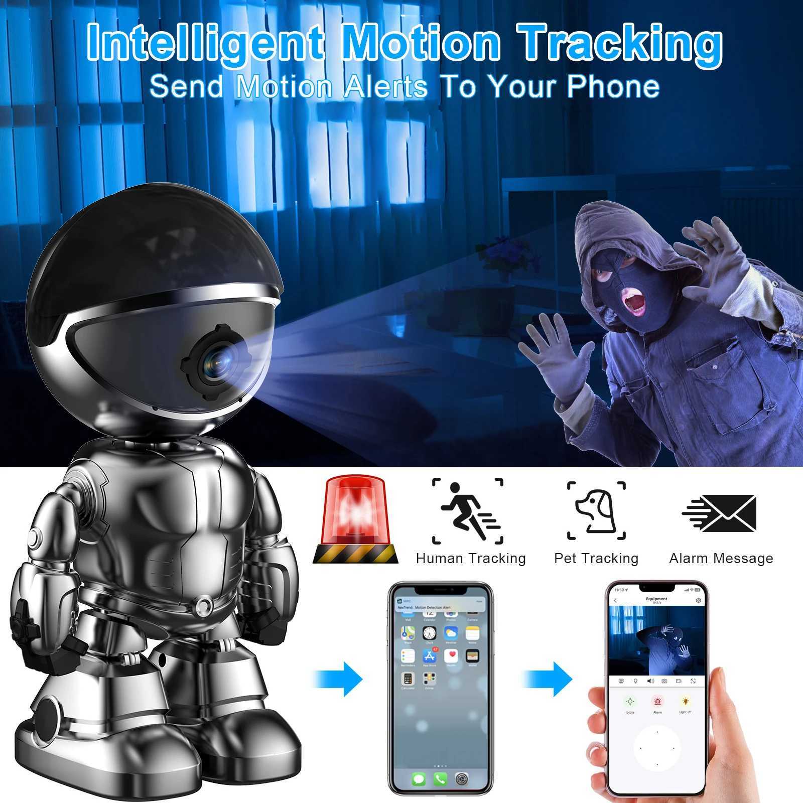 WESECUU 1080 HD Robot Camera Wifi P Indoor He Security Camera Night Vision Two Way Au Auto Tracking Indoor Baby Monitor C251202