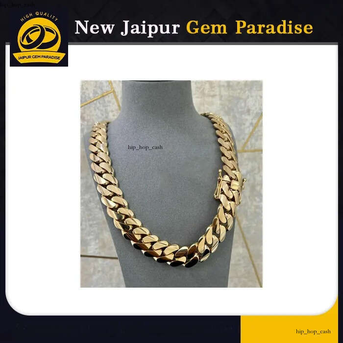 Handmade 22mm 24 Miami Cuban Link 520grams Heavy Solid 925 Sterling Silver 14k Gold Plated Curb Hiphop Chain