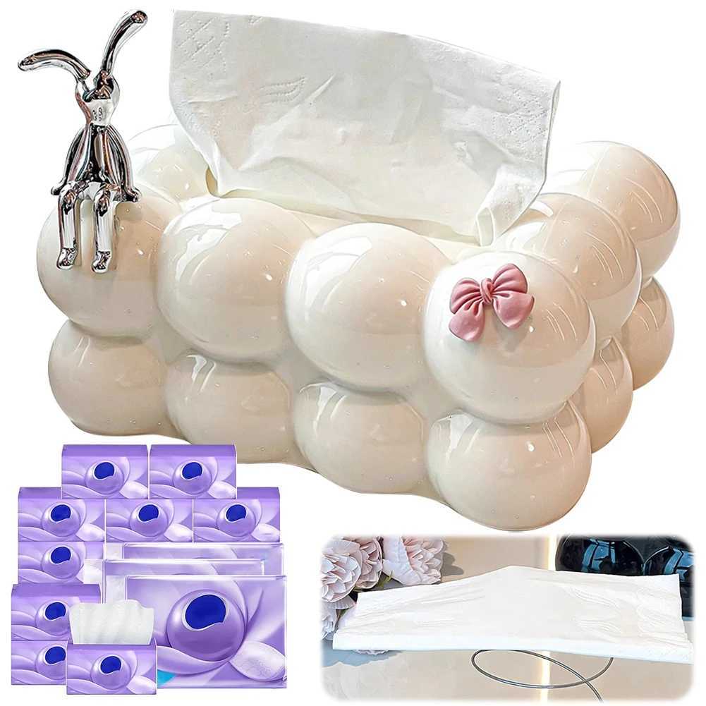 New Luxury Bubble Tissue Holder Minimalist Cotton Candy Tissue Cover Creative Household Cloud Tissue Box Living He Decoration H251201