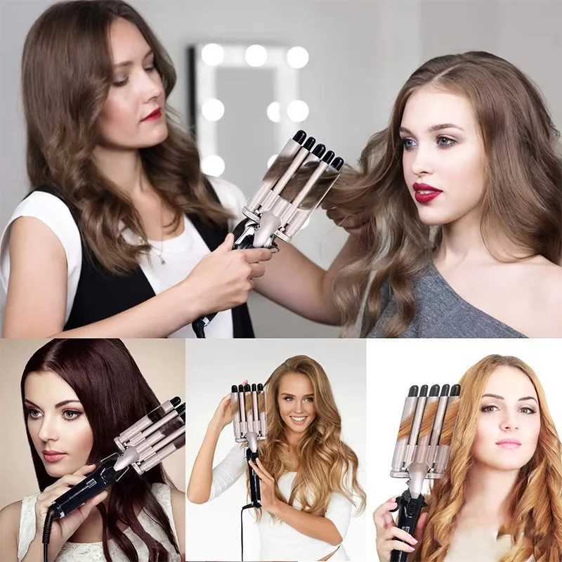 5 In 1 Mtifunctional Curling Iron 5 Interchangeable Curling Wand Set Ceramic Barrel Professional Hair Curler C251202