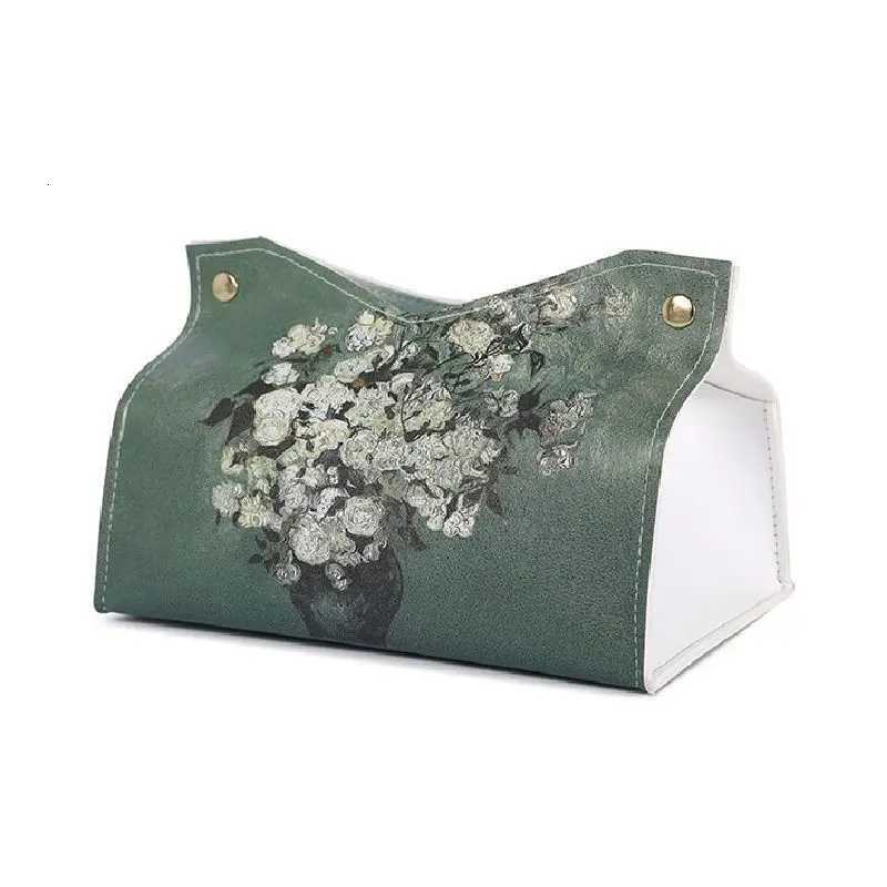 PU leather tissue box decorative napkin holder with buttons suitable for he living ros bedros and bathros H251201