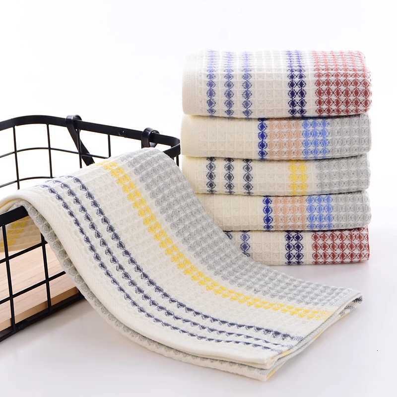 70x140cm Thickened 100Cotton BathTowel Premium Striped Waffle Towel AdultKids Home super-Soft absorbent Not shedding hair Towel Y251202
