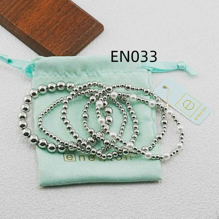 High Quality Enewton 5pcs/set White Cross Real Silver Pearl Filled Bracelet Bangle Brand Birthday Gift 1:1 Brand EN033
