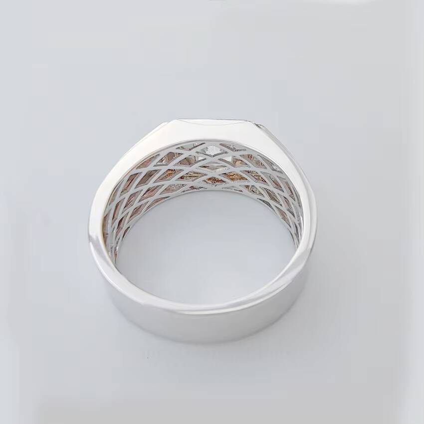 Lab Grown Diamond Ring for Men 18K Gold Engagement Ring With Lab Grown Diamond
