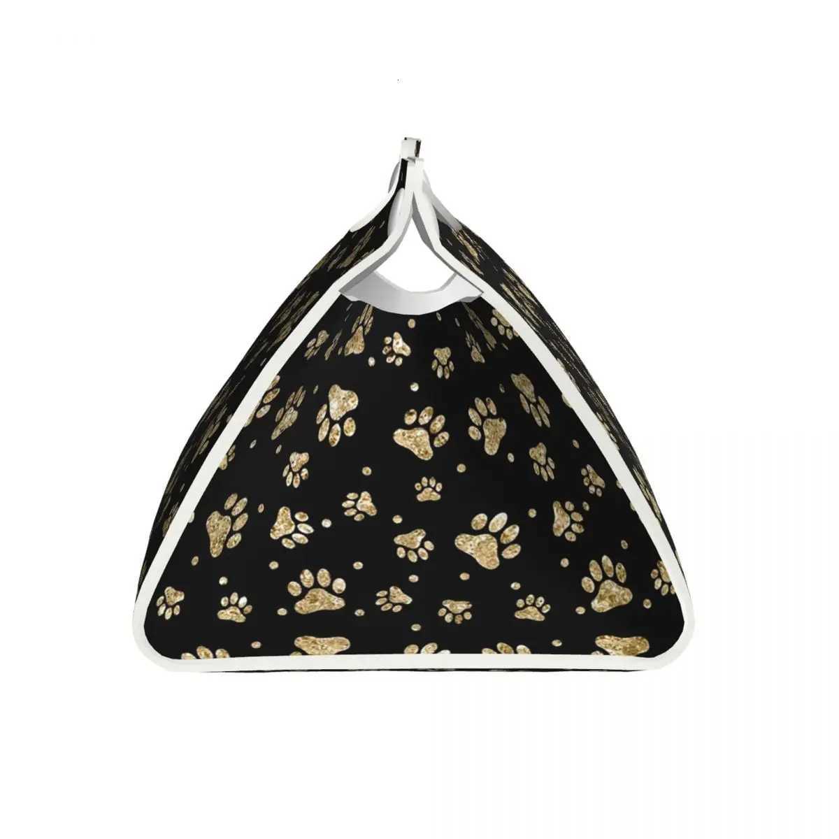 Cust Glitter Gold Dog Paw Tissue Box Cover for Bathro Car Lover Rectangar PU Leather Facial Tissue Box Holder H251201