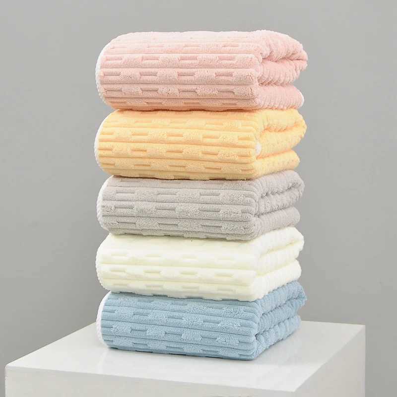 Towel bath towel two sets of soft absorbent bath with adult wrap thickened quick dry coral velvet for home Y251202