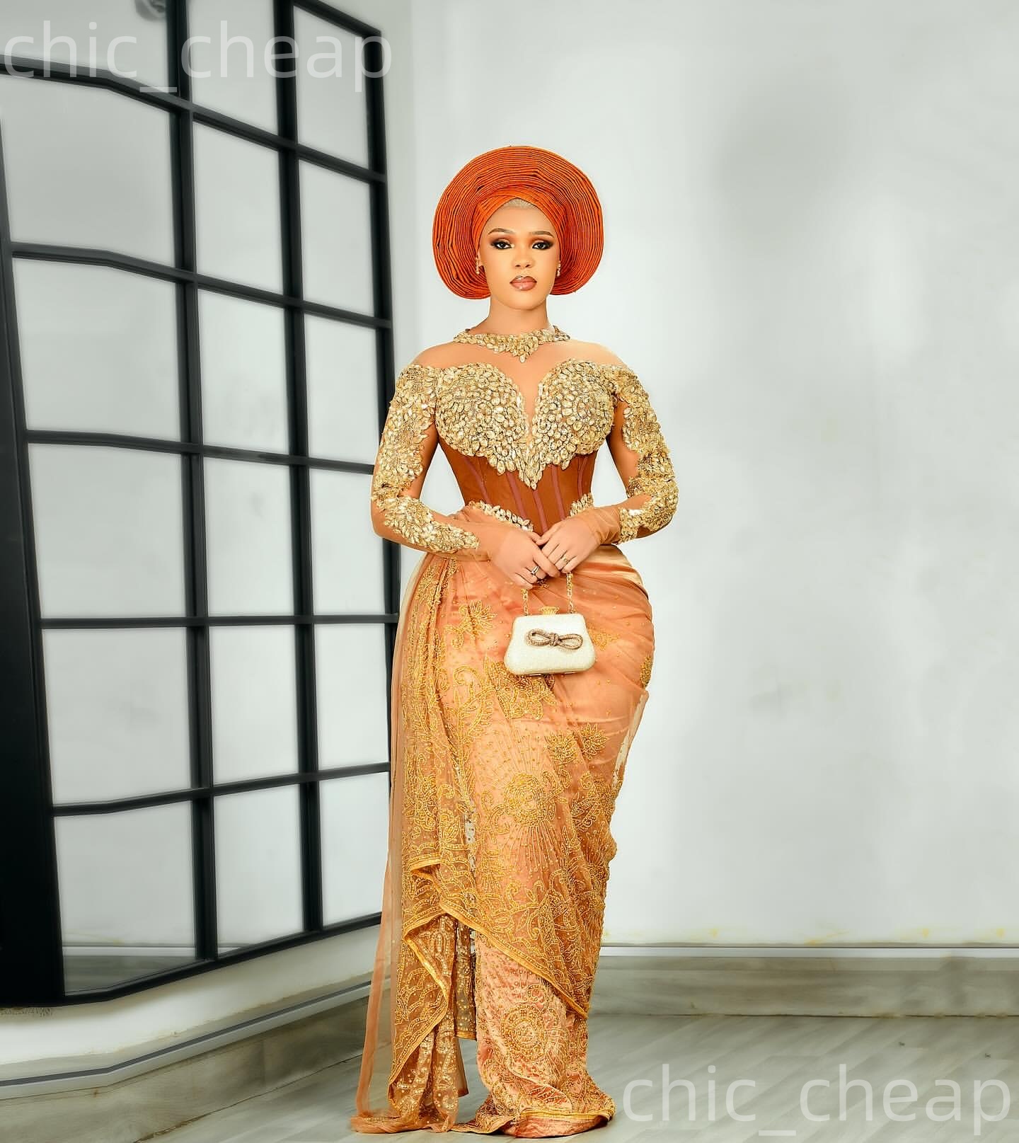 Aso Ebi Champagne Sheath Prom Dresses 2026 Crystals Sheer Neck Lace Evening Formal Party Second Birthday Engagement Gowns Plus Size Dress For Special 