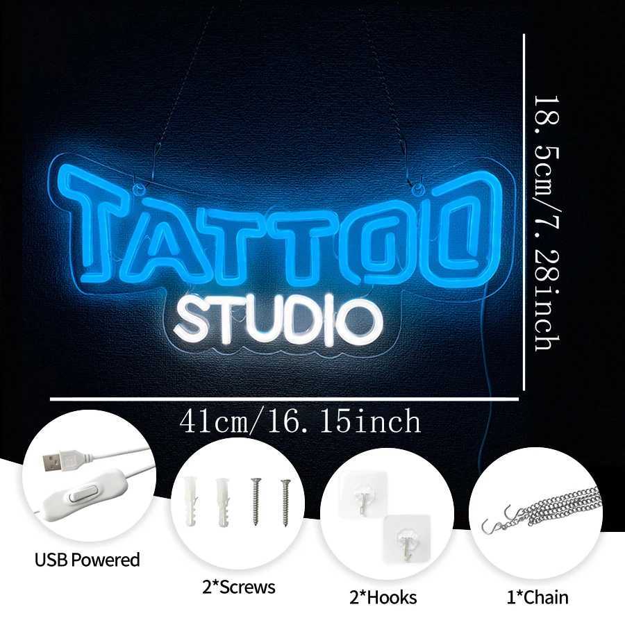 Tattoo Studio Neon Sign Hand-Made Led Letter Lights Usb Powered Used For Tattoo Salons Beer Bars Garages Man Caves Decor H251201