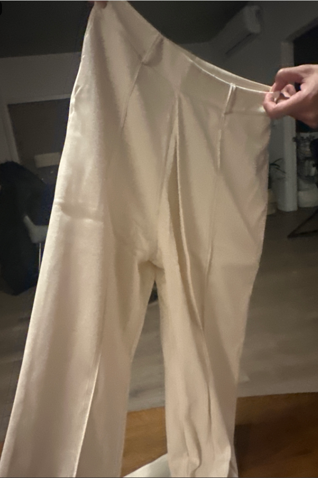 Women's Pants High End Elegant White Pant Women Spring Summer Waist Solid Color Casual Narrow Straight Legs Trousers Office Lady