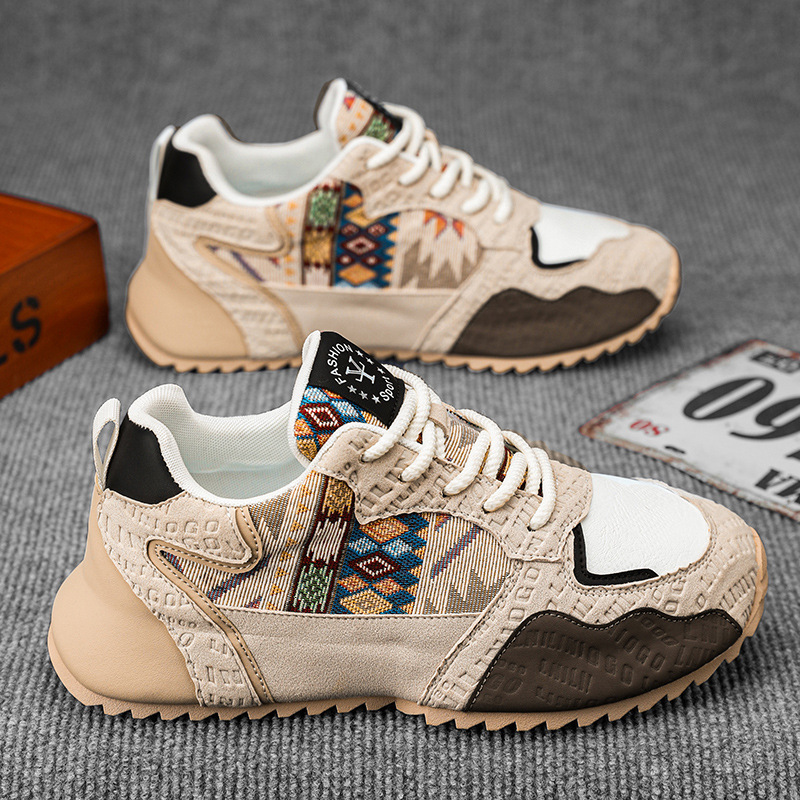 Free Shipping Vintage design Shoes Men's Sneakers Comfortable Breathable Large Size Mesh Casual Shoes