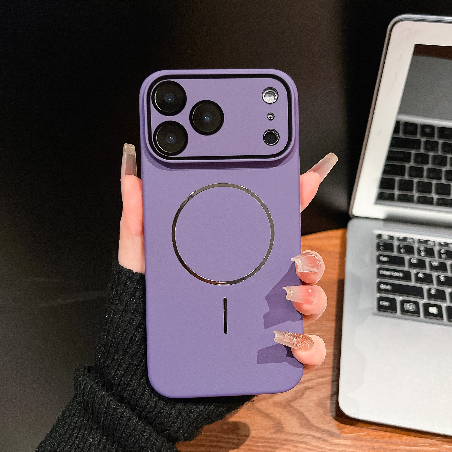 Magnetic Phone Case Compatible with iPhone 17 Pro Max Apple 16/15/14 Pro Matte Skin Feel Protective Cover