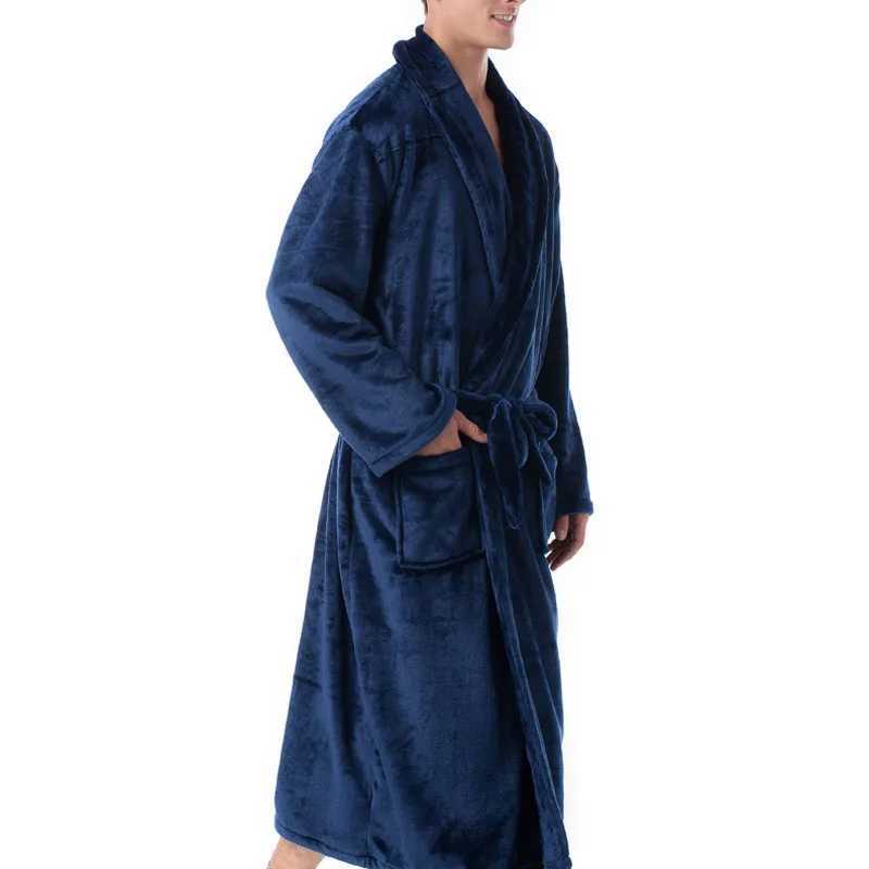 Spring Winter Men Bathrobe 9XL 8XL 7XL 6XL Bust 140cm Warm Plus Size Sleepwear Pajama C251202