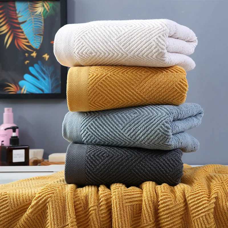 High Quty Pure Cotton Thick Bath Towel for Adult Family Bathroom Face Towel Solid Color Soft Absorbent Washcloth Household Y251202