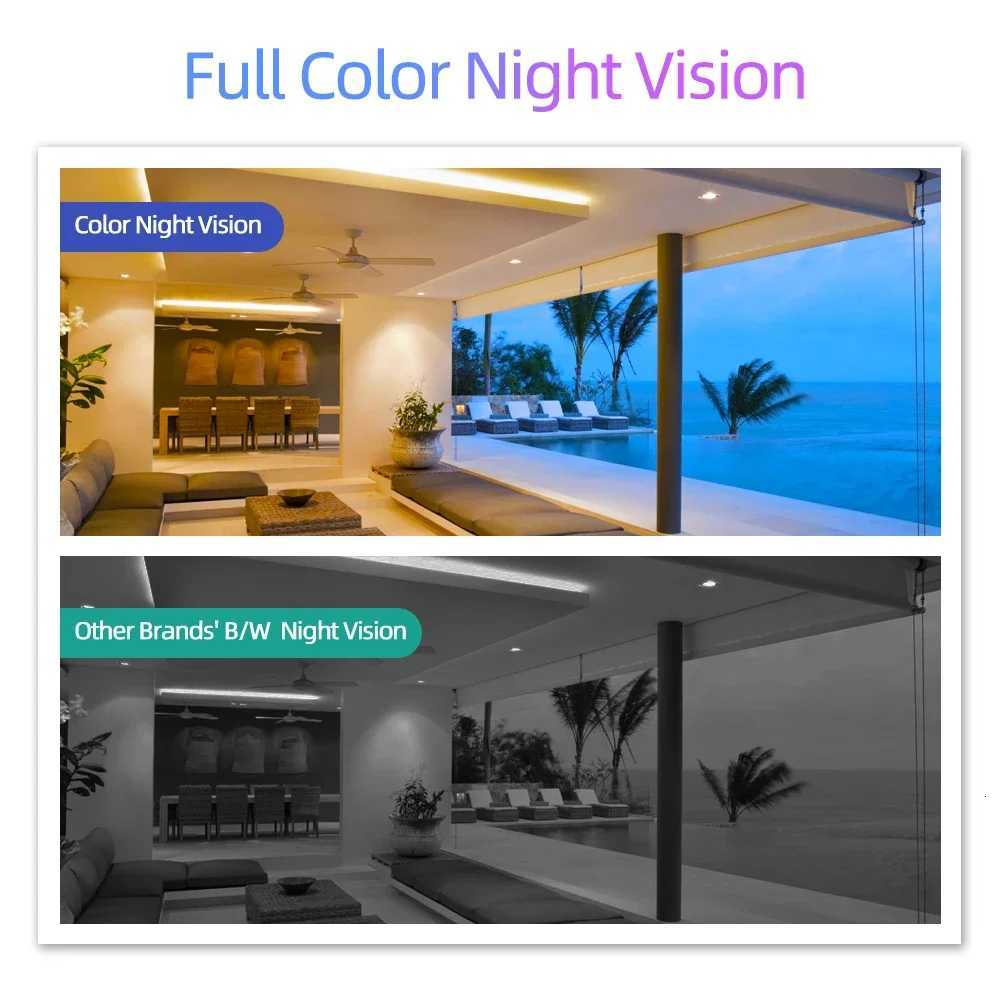 8MP HIK Cpatible Black De IP Camera PoE IR Colorf Night Vision 4K CCTV Security Au Camera PlugPlay With 10CH POE NVR C251202