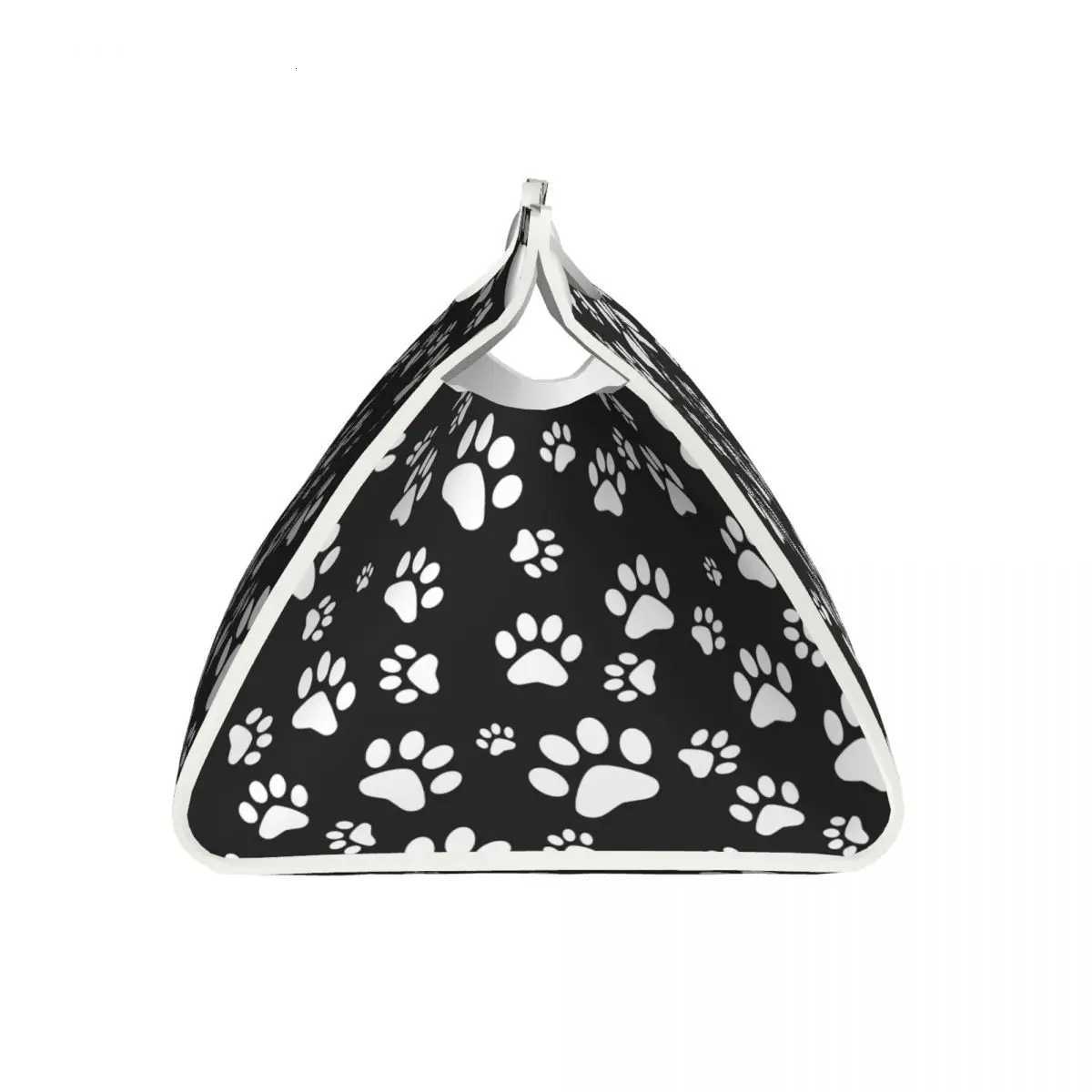 Cust White Puppy Dog Paw Tissue Box Cover for Bathro Off Rectangar PU Leather Facial Tissue Box Holder H251201