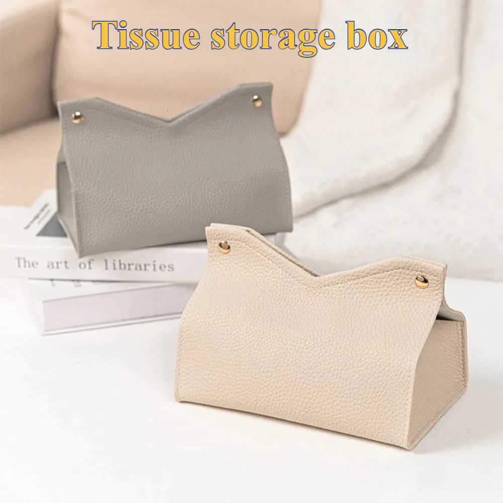Leather Tissue Box Storage For Car Toilet He Living Ro Decoration Bedro Kitchen Desktop Nordic Large Boxes Wholes H251201