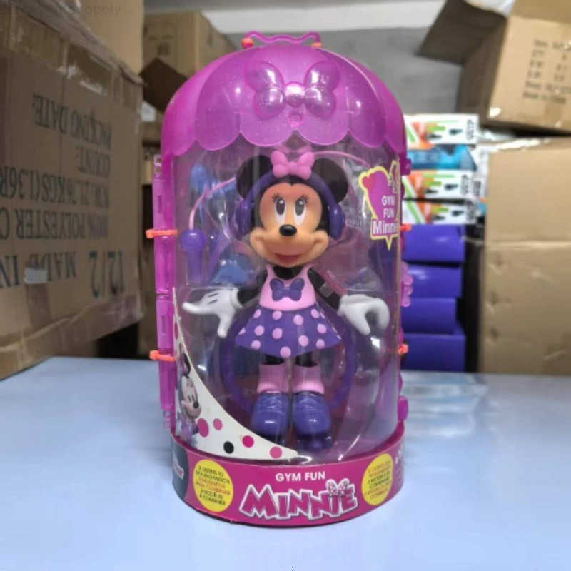Disney Cartoon Anime Minnie Mouse Shapeshifting Dressing Action Figures Collection Ornaments Model Toy Children Gifts H251202