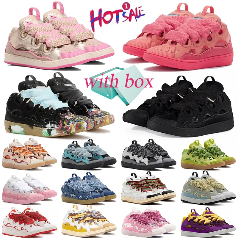 10A Designer Leather Curb Sneakers Dress Shoes For Men Women Extraordinary Casual Platform Sneaker Graffiti Leopard Outdoor Mens Trainers Size 35-47 With Box