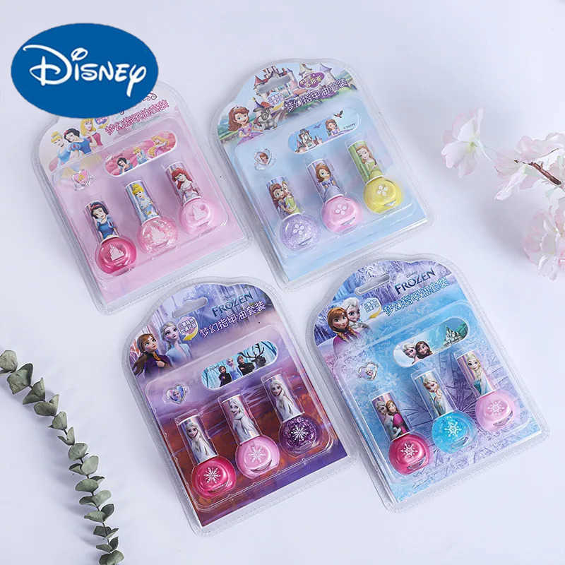 Disney Disneys new Frozen girl play house nail polish makeup dress up set childrens handmade manicure stickers diy toy H251202